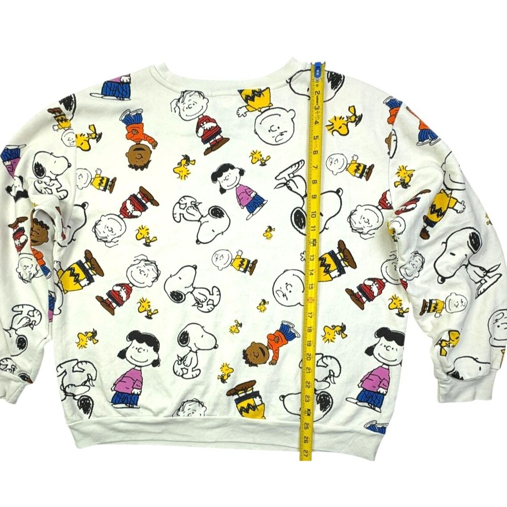 Peanuts Snoopy Charlie Brown Friends AOP Sweatshirt 3X Crewneck Pullover - Picture 10 of 11